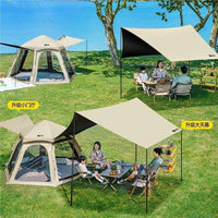 Explorer Hexagonal Automatic Pop-Up Camping Tent with Rainfly