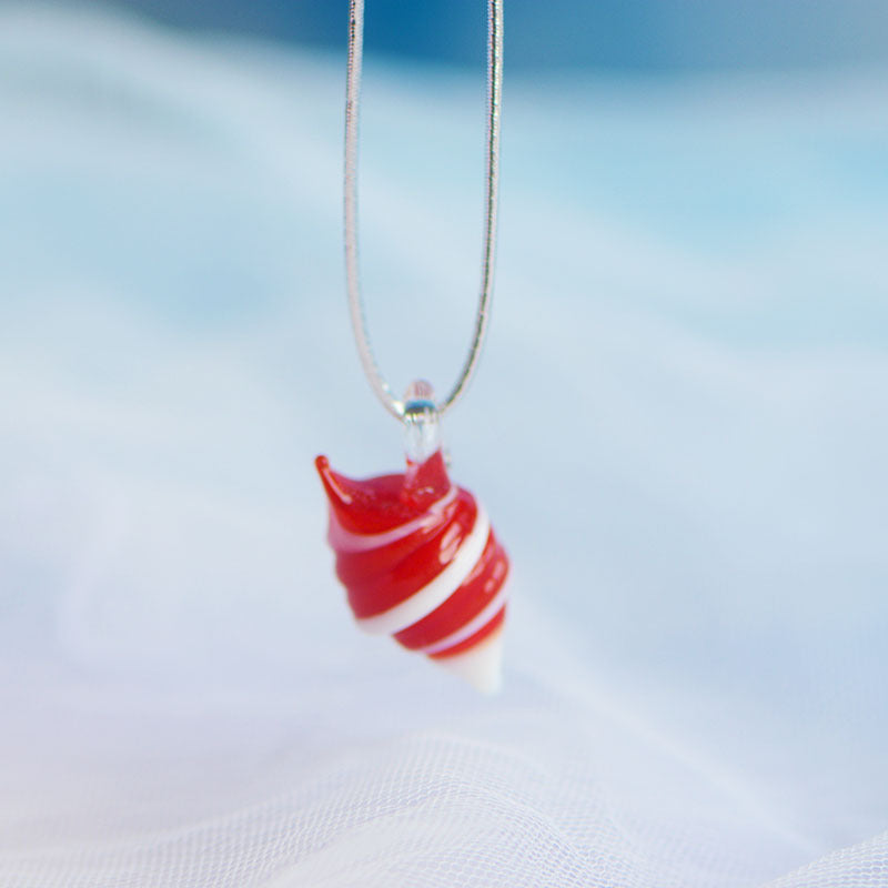 Handmade Glass Swallowtail Fish Conch Pendant for DIY Crafts and Aquarium Decor