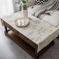 Modern INS Cotton Linen Tablecloth with Pocket Design for Coffee Table and TV Cabinet