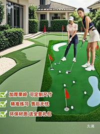 Indoor Golf Putting Green Practice Mat with Multi-Speed Options for Home and Office