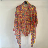 Fashion Vintage Knitted Shawl Lightweight Breathable Sun Protection Cardigan