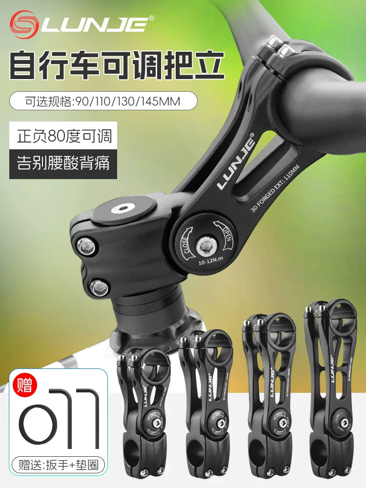 Adjustable Bicycle Handlebar Stem Riser for Mountain and Road Bikes