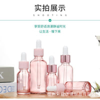 Pink Glass Dropper Bottles for Essential Oil, Serum, Lotion, Cosmetic Refill Bottle, 10ml 30ml 50ml