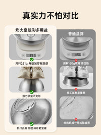 Chui Emperor 304 Stainless Steel Multi-functional Kitchen Basin for Washing, Draining, Mixing, and Dough Preparation
