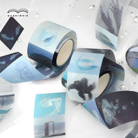 PaperMore "Mist and Long Wind" PET Glitter Washi Tape for DIY Scrapbooking and Decoration