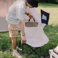 Portable Folding Moon Chair with Adjustable Height for Outdoor Camping, Beach, Fishing, and Picnic