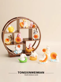 Cute Rabbit Blind Bag Figurines & Miniature Ornaments for Desk Decor and Micro Landscapes