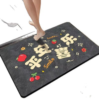 Diatomaceous Earth Bath Mat, Super Absorbent Quick Dry Non-Slip Floor Mat for Bathroom Entrance
