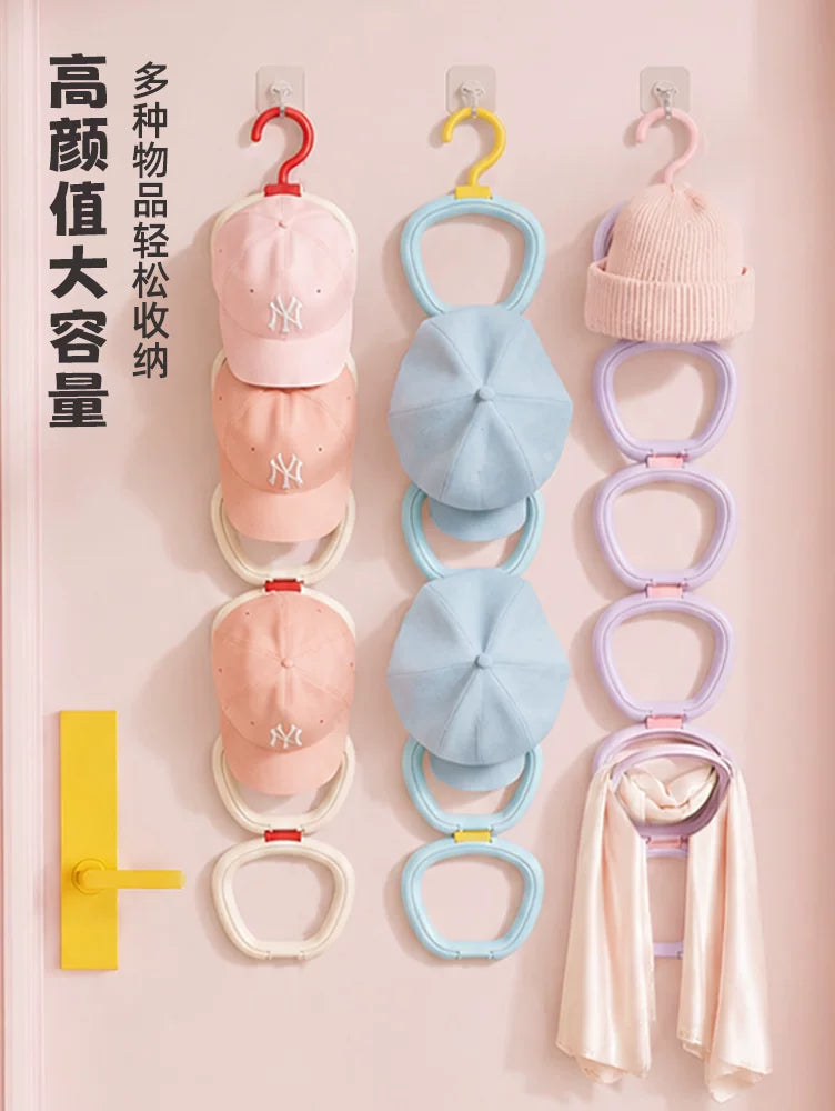 Apple Hat Organizer Door Hanging Scarf Hook Baseball Cap Display Rack
