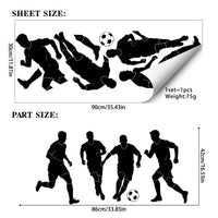 World Cup Football Player Silhouette Window Clings - Static Decals for Event Decoration
