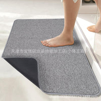 Linen Rubber Non-Slip Absorbent Quick-Dry Bathroom Mat