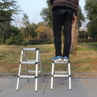 Thickened Aluminum Alloy Folding A-Frame Ladder, 2-Step/3-Step, Portable for Home and Car Washing