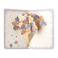 3D Pop-Up Floral Greeting Card for Festivals, Kids, and Thank You Notes