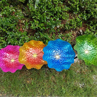 Outdoor Garden Bird Feeder Tray with Stake, Creative Flower Design
