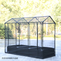Tower-shaped Greenhouse for Vegetables, Succulents, and Flowers - Insulated, Rainproof, Plastic-Coated Steel Frame with Sunshade and Insect Net