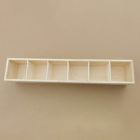 Wooden Multi-Compartment Storage Box for Collectibles and Desk Organization