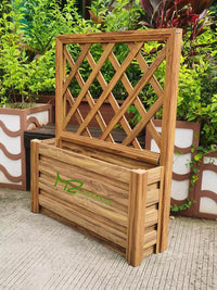 Aluminum Alloy Planter Box with Trellis for Climbing Plants, Garden Fence and Decorative Screen