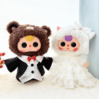 Doll Clothes for 400% Large Vinyl Plush Doll Wedding Suit Wedding Dress Set Cute