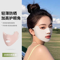 Women's Summer Ice Silk Breathable Sun Protection Face Mask with UV Protection for Outdoor Sports