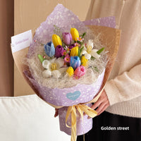 Dreamy Floral Wrapping Paper for DIY Bouquets and Crafts, 35x50cm