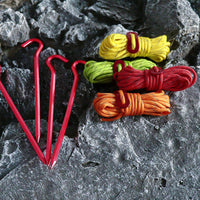 Outdoor Camping Reflective Guy Line and Tent Stake Kit with Aluminum Alloy Adjuster
