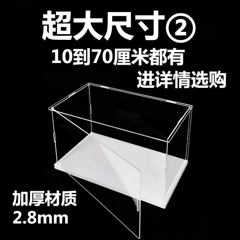 Display Case with Hinged Door for Collectibles, Action Figures, Blocks, Shoes, and Bags