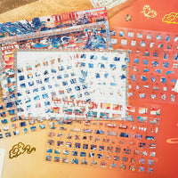 3D Laser Silver Puzzle Sticker Set with Background Card, Waterproof Creative Decompression Toy for Kids