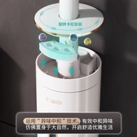 Disposable Toilet Brush with Wall-Mounted Holder and Scented Refills
