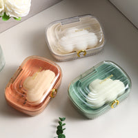 Portable Soap Dish with Lid and Drain for Travel and Home Use
