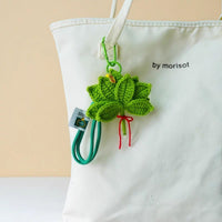Hand-Woven Grapefruit Keychain Bag Charm