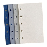 Milk Salt Coast Specialty Paper Loose-Leaf Notebook Refill Inserts M5 A7 A6 Sea Blue Fresh Mixed Material Paper