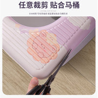 Square EVA Toilet Seat Cushion, Waterproof, Enlarged, Comfortable, All-Season, Adhesive Toilet Seat Pad