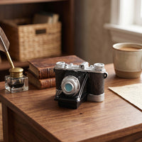 Vintage Camera Resin Ornament for Home and Office Decor