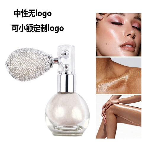 Glitter Highlight Spray for Body and Hair, Shimmering Pearl Powder Spray