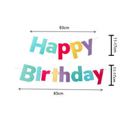 Colorful Happy Birthday Banner for Party Decorations