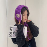Hand-Knitted Bear Ear Muffs Winter Warm Headband