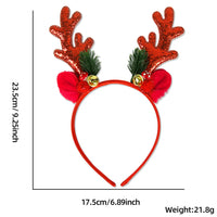 Christmas Reindeer Antler Headband with Sequins and Bells for Kids and Adults
