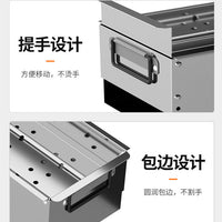 Commercial Grade Stainless Steel Charcoal BBQ Grill for Outdoor Use, Thickened and Extended Design