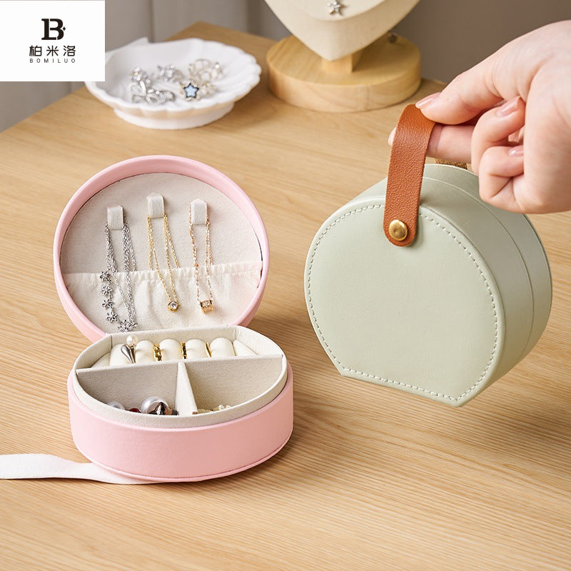 Portable Mini Handbag Jewelry Organizer Box for Rings, Necklaces, and Earrings