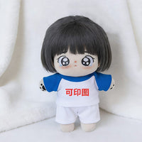 Cotton Doll Color Block Raglan Sleeve T-Shirt for 10/15/20cm Plush Dolls