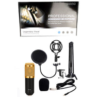BM800 Condenser Microphone with V8 Sound Card for Live Streaming and Recording