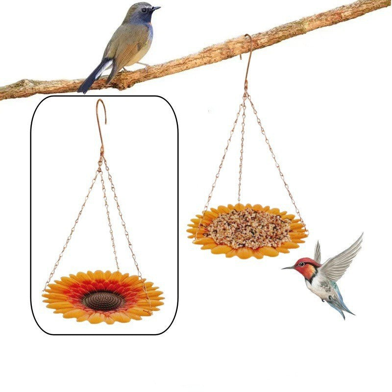 Outdoor Hanging Sunflower Bird Feeder for Garden Decoration
