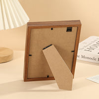 Nordic Minimalist Two-Tone Wooden Photo Frame for Tabletop or Wall Mounting