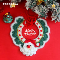 Pet Christmas Knitted Scarf and Hat Set for Cats and Small Dogs