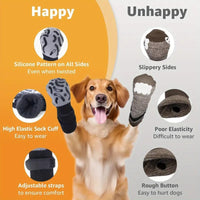 Anti-Slip Pet Dog Cat Socks for Indoor & Outdoor Use, Silent Paw Protection for Medium to Large Breeds