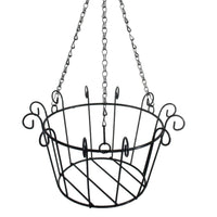Wall-Mounted Iron Hanging Planter Basket for Balcony Garden