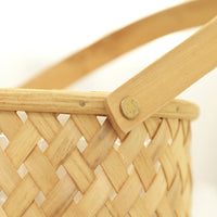 Handwoven Wicker Storage Basket with Handle for Gifts and Home Decor