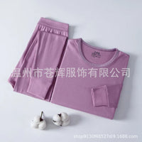 Women's 100% Cotton Thermal Underwear Set for Autumn/Winter