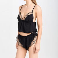 Women's Satin Pajama Set with Anti-Static Finish