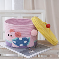 Handwoven Desktop Storage Basket Cute Festival Gift Box Entryway Snack Toy Organizer Bin